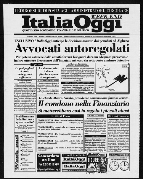 Italia oggi : quotidiano di economia finanza e politica